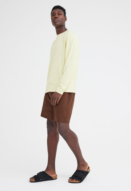 Jac+Jack Pane Cotton Cashmere Sweater - Yellow Tint